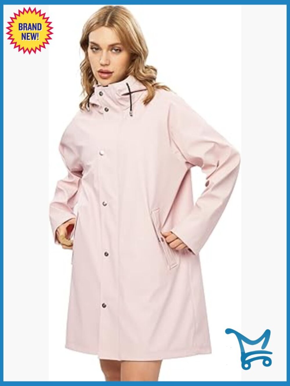 Women's Waterproof Raincoat Long Hooded Outdoor Windbreaker